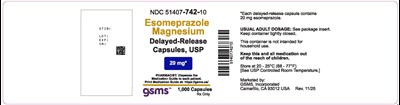 51407-742-10OL - Esomeprazole Magnesium 20 mg - Rev. 1125.jpg - 51407 742 10OL   Esomeprazole Magnesium 20 mg   Rev. 1125
